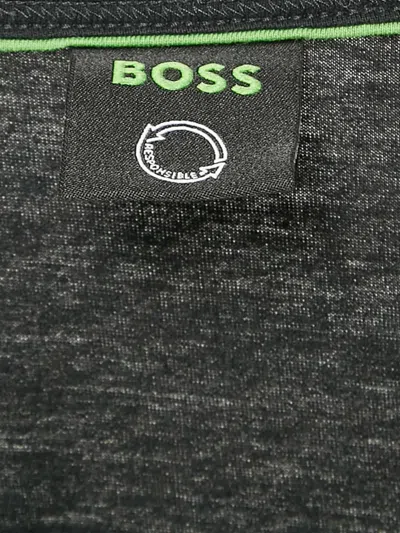 Pre-owned Hugo Boss  Logo-embroidered T-shirt In Black