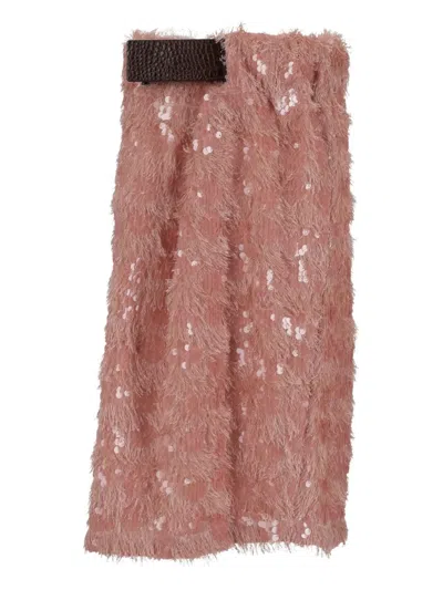 Niccolò Pasqualetti Chimera Sequined Midi Skirt In Pink
