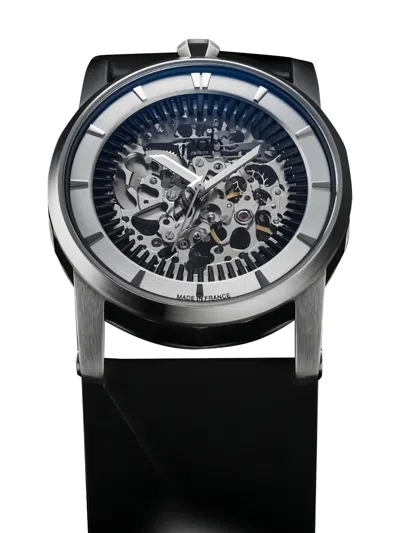 Fob Paris Skeleton Double Leather 41mm