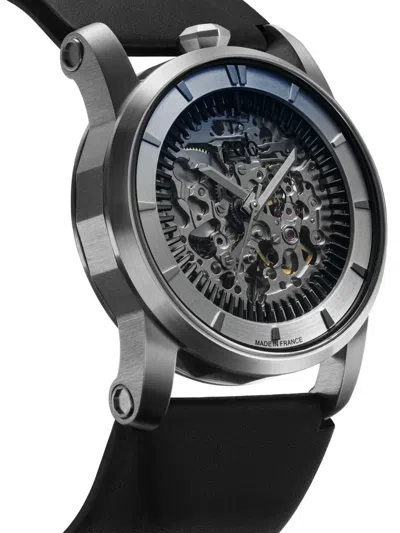 Fob Paris Skeleton Double Leather 41mm