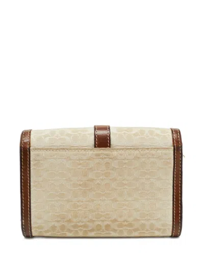 Pre-owned Coach Vintage 2024 Monogram Wallet In Neutral