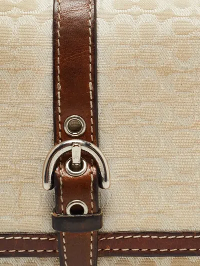 Pre-owned Coach Vintage 2024 Monogram Wallet In Neutral