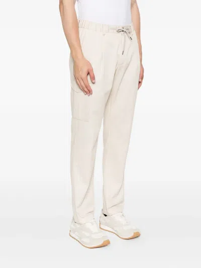 Herno Drawstring Cargo-pocket Trousers In Neutral