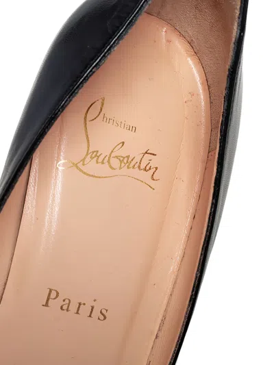 Pre-owned Christian Louboutin 120mm New Very Prive Leather Peep-toe Pumps