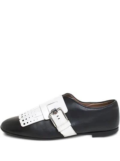 Pre-owned Tod's Vintage Fringe Buckle Flats