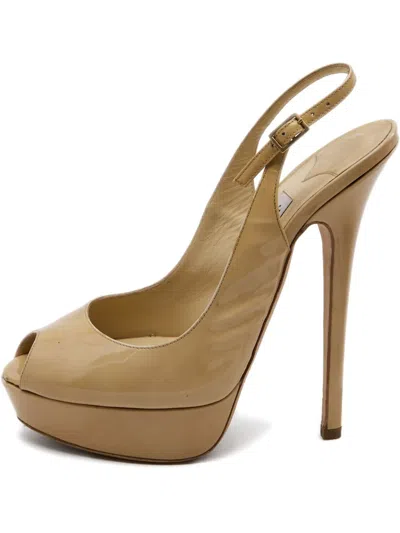 Pre-owned Jimmy Choo 150mm Platform Slingback Pumps