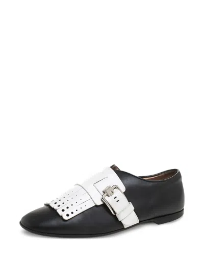 Pre-owned Tod's Vintage Fringe Buckle Flats