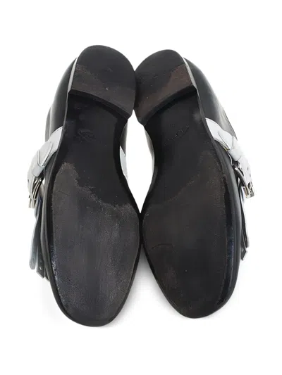 Pre-owned Tod's Vintage Fringe Buckle Flats