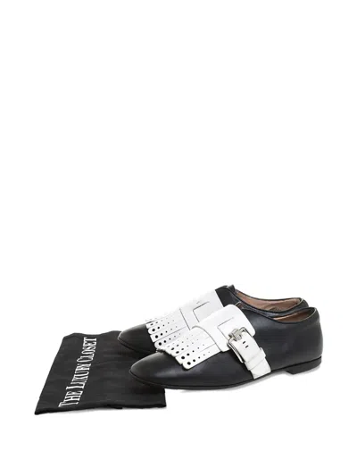 Pre-owned Tod's Vintage Fringe Buckle Flats