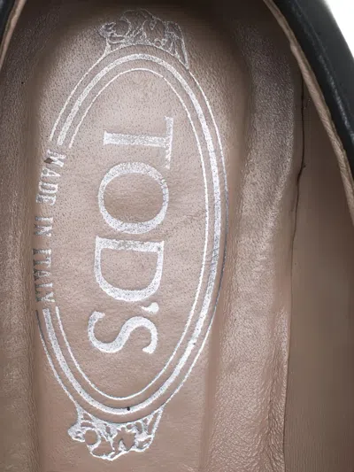 Pre-owned Tod's Vintage Fringe Buckle Flats