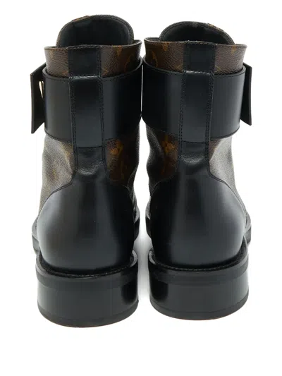 Pre-owned Louis Vuitton Monogram Lace-up Boots