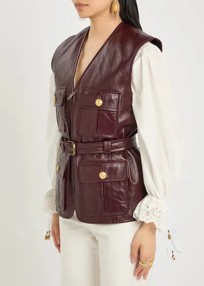 Chloé Chloe Leather Gilet