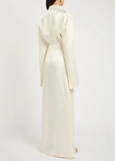 A.w.a.k.e. A.w.a.k.e Mode Tuxedo-effect Satin Gown