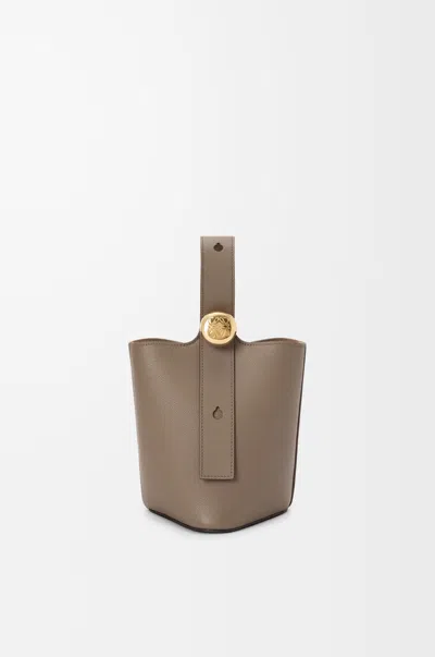 Loewe Mini Pebble Bucket In Soft Grained Calfskin