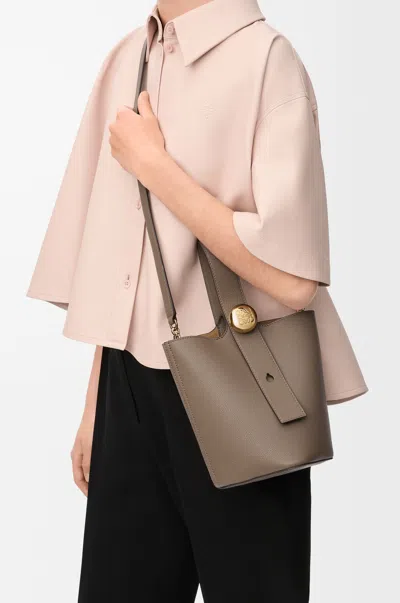 Loewe Mini Pebble Bucket In Soft Grained Calfskin