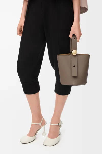 Loewe Mini Pebble Bucket In Soft Grained Calfskin