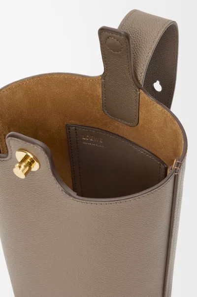 Loewe Mini Pebble Bucket In Soft Grained Calfskin