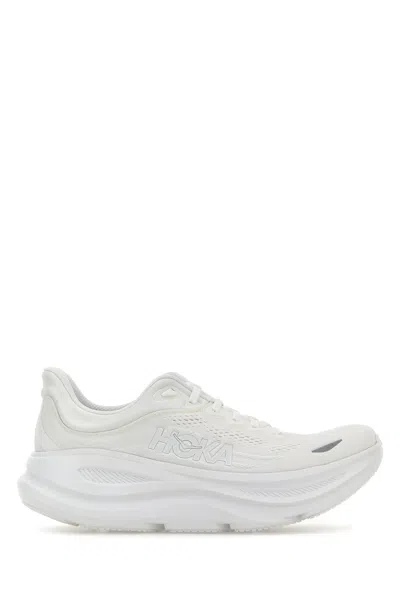Hoka M Bondi 9 Synthetic Fabric Sneakers In White