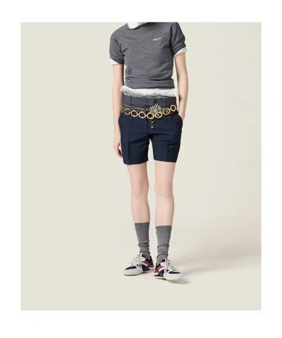 Miu Miu Wool Crew-neck Sweater In Black
