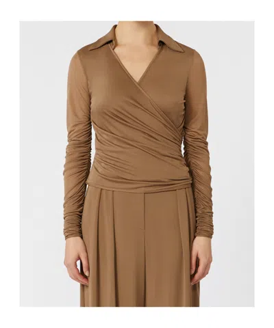 Max Mara Jersey And Tulle Blouse