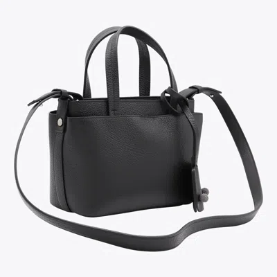 Fabiana Filippi Black Leather Top Handle Bag