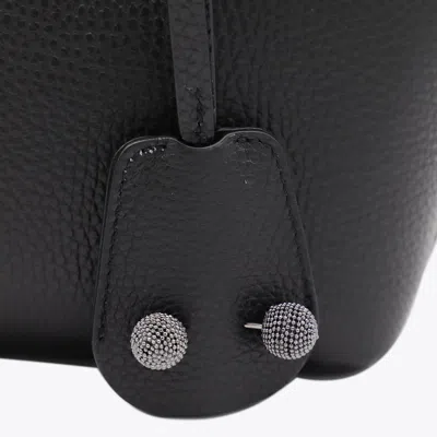 Fabiana Filippi Black Leather Top Handle Bag
