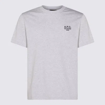 Apc A.p.c. Light Grey Cotton T-shirt In Gray