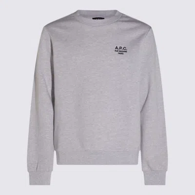 Apc Light Grey Cotton Sweatshirt In Gray