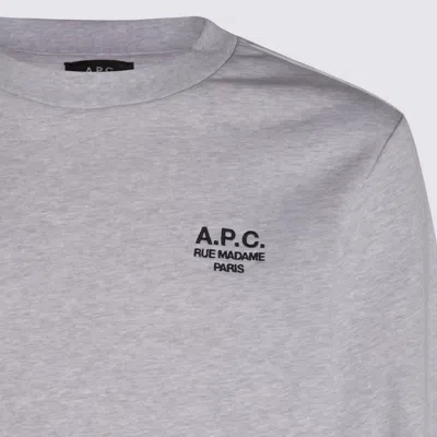 Apc Light Grey Cotton Sweatshirt In Gray