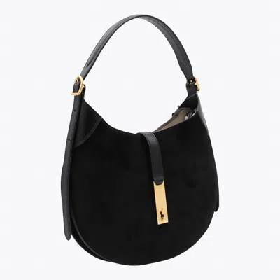 Polo Ralph Lauren Black Leather Shoulder Bag