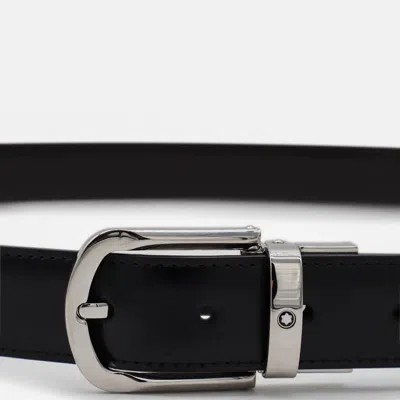 Montblanc Black Leather Belt