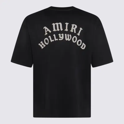 Amiri Hollywood Graphic Oversized T-shirt With Ribbed Crew Neck In Black