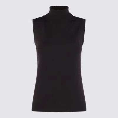 Sportmax Vertigo Sleeveless Virgin Wool Sweater In Black