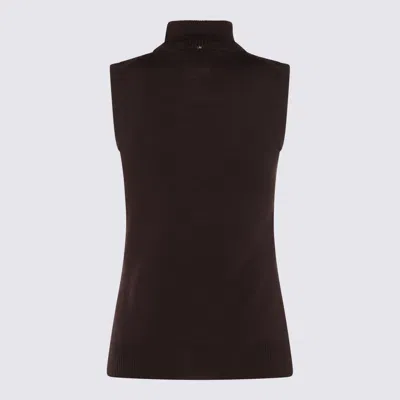 Sportmax Vertigo Sleeveless Virgin Wool Sweater In Black