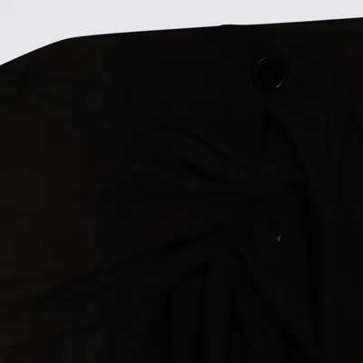 Max Mara Black Wool Top In Black