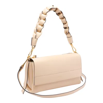 Coccinelle Boheme Grana Double Shoulder Bag In Nude