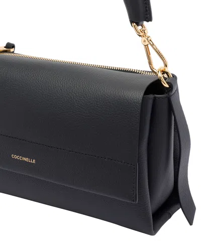 Coccinelle Boheme Grana Double Shoulder Bag In Black