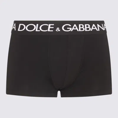 Dolce & Gabbana Logo-waist Cotton Boxer Briefs In Black