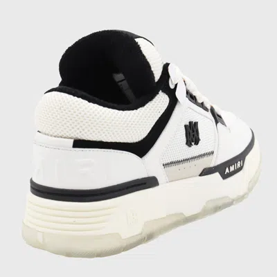 Amiri White And Black Chunky Sneakers With Logo Detail In Leather And Mixed Tech Fabrics Man