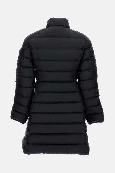 Moncler Puffer Jacket Long High Collar In Black