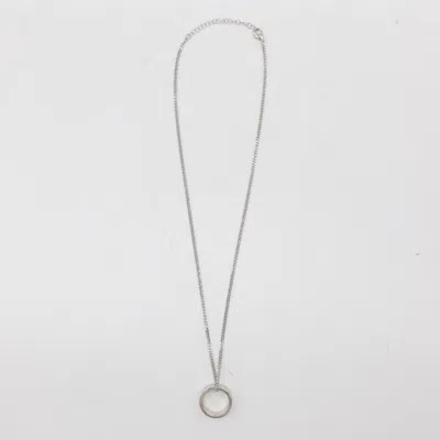 Mm6 Maison Margiela Round Pendant Chain Necklace With Engraved Numbers
