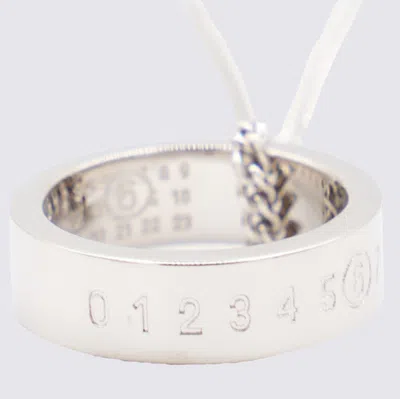 Mm6 Maison Margiela Round Pendant Chain Necklace With Engraved Numbers