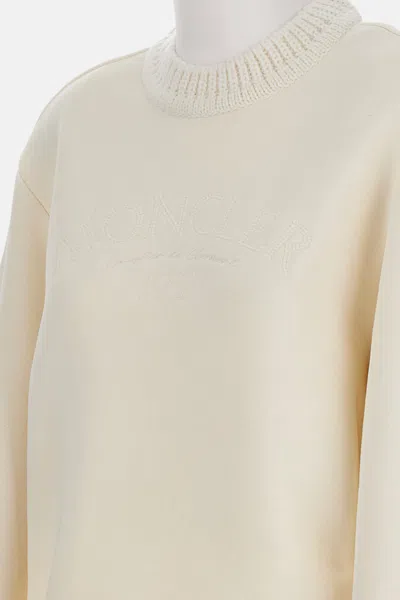 Moncler Women Logo Sweatshirt In Neutral