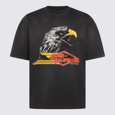 Amiri Mens Black Eagle Graphic-print Cotton-jersey T-shirt In Black