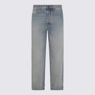 Amiri Blue Cotton Jeans In Gray