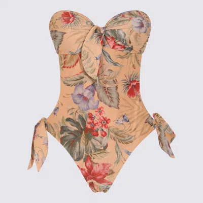 Zimmermann Coco Bow-detail Floral Swimsuit