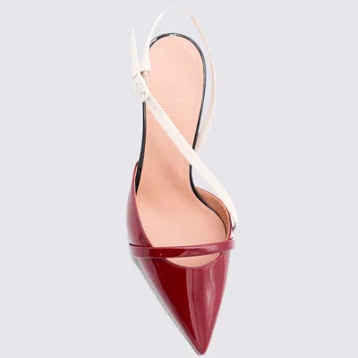 Malone Souliers Glossy Pointed Stiletto Two-tone Pumps In Red