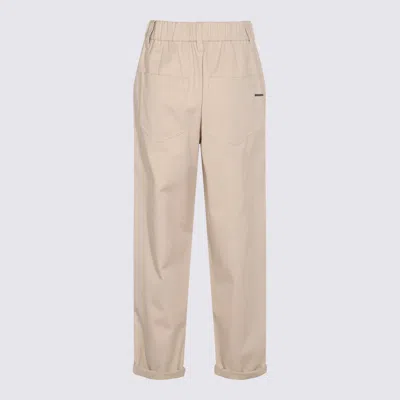 Brunello Cucinelli Beige Cotton Pants