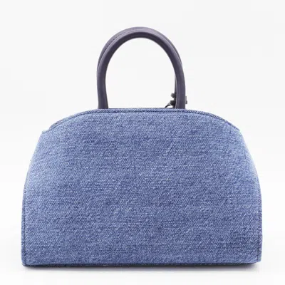 Ferragamo Denim Leather Hug Mini Top Handle Bag