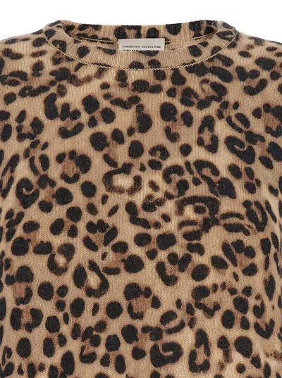 Semicouture Animalier Round Neck Pull